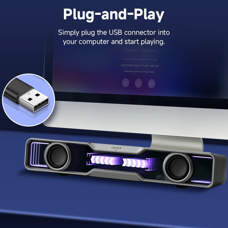 Rgb Computer Soundbar For Pc - Altoparlanti per computer Edifier QS30, mini