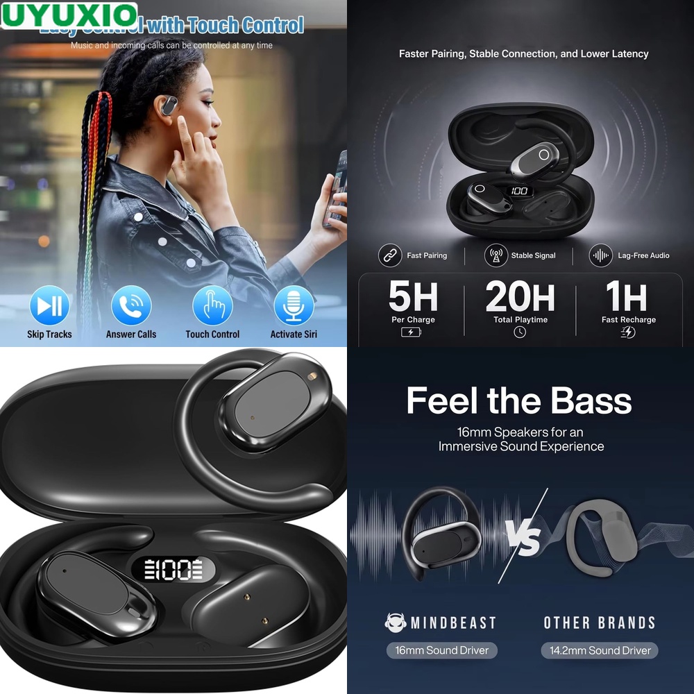 Type C Wired Earphones With Mic - Cuffie Bluetooth 6.0 con Clip per