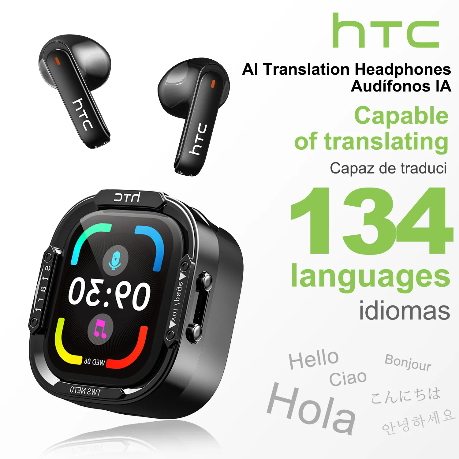 Type C Wired Earphones With Mic - Cuffie Bluetooth V6.0 HTC NE70 Auricolari