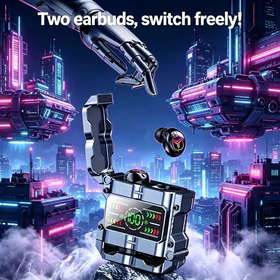 Gaming Headset With Mic Rgb - Auricolari Gaming Mecha TWS Bluetooth 5.3