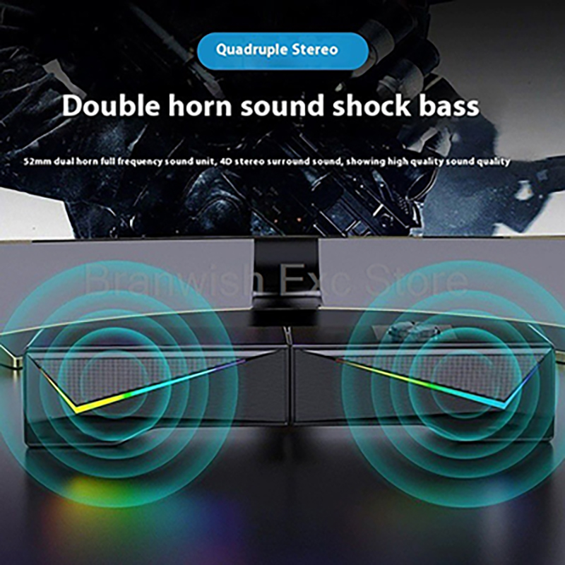 2x2.5W Altoparlante del comput - Rgb Computer Soundbar For Pc recensione e prezzo