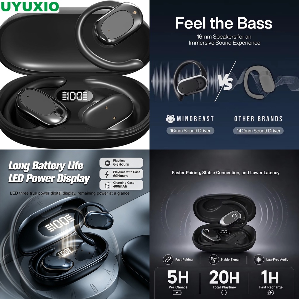 Cuffie a orecchio aperto e aur - Bone Conduction Running Headphones recensione e prezzo