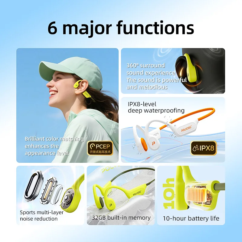 POLVCDG X9 Auricolari a Conduz - Bone Conduction Running Headphones recensione e prezzo