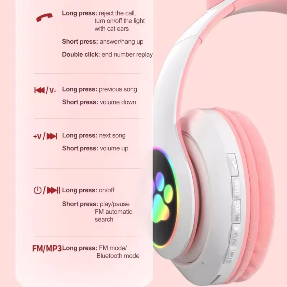 Simpatico auricolare Bluetooth - Cat Ear Bluetooth Headset Led recensione e prezzo