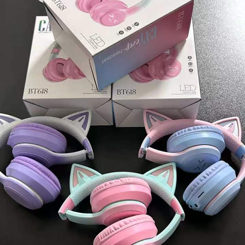 Cuffie Bluetooth Wireless T28, - Cat Ear Bluetooth Headset Led recensione e prezzo