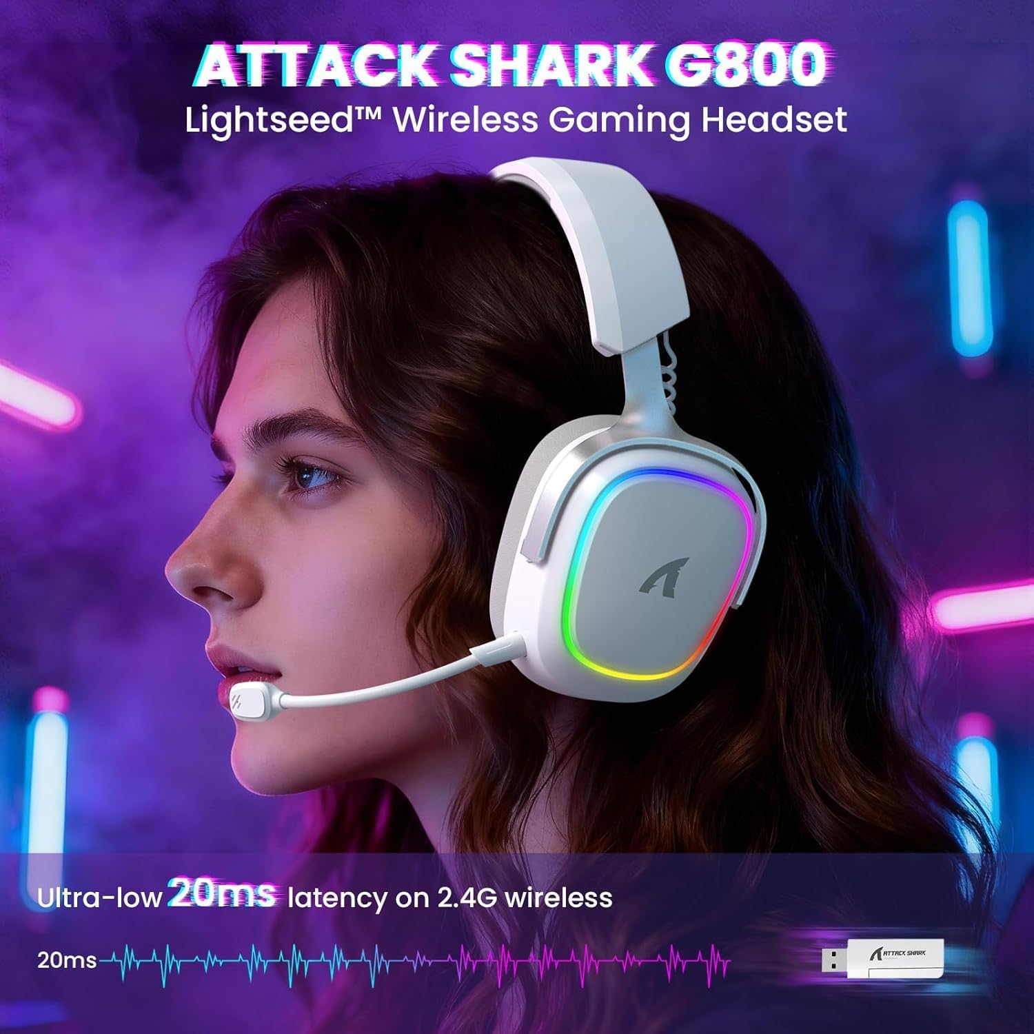ATTACK SHARK G800 Cuffie da Ga - Gaming Headset With Mic Rgb recensione e prezzo