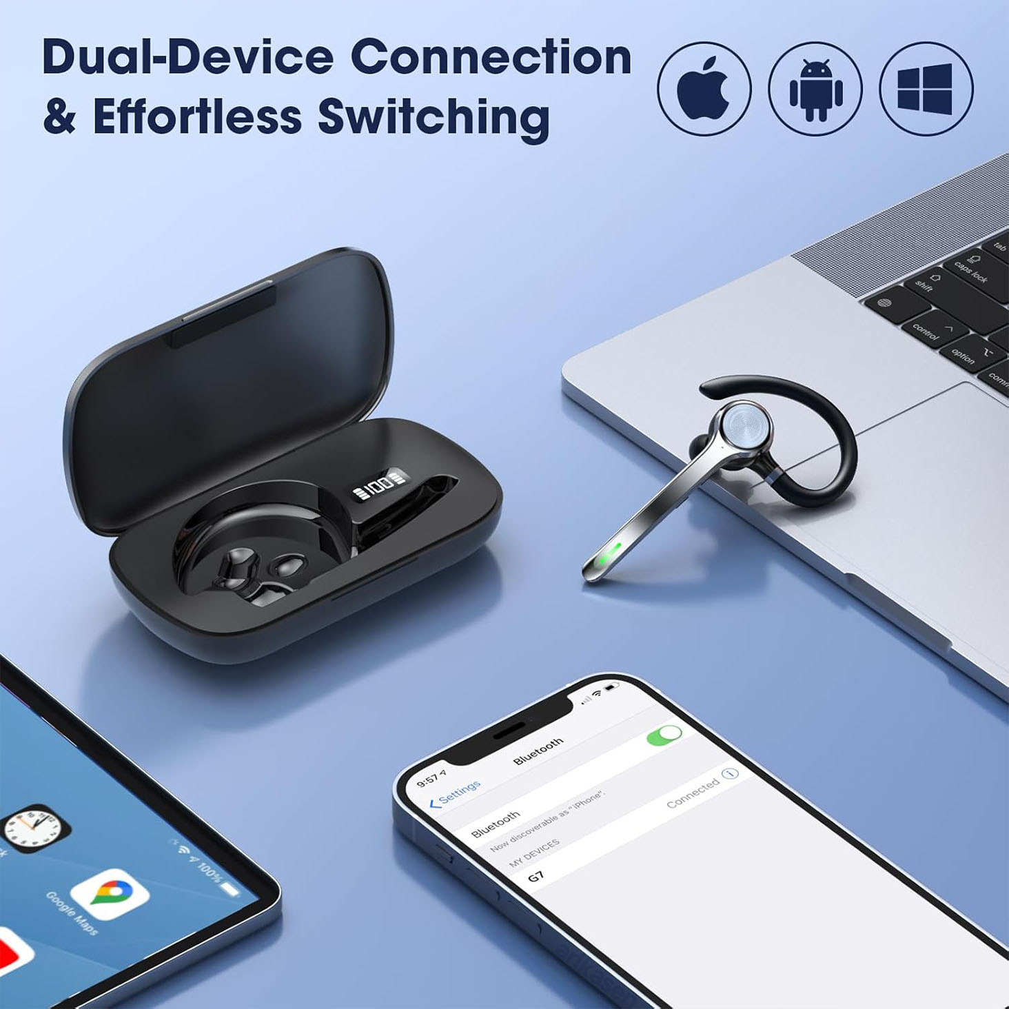 Auricolare wireless Auricolare - Open Ear Air Conduction Headphones recensione e prezzo