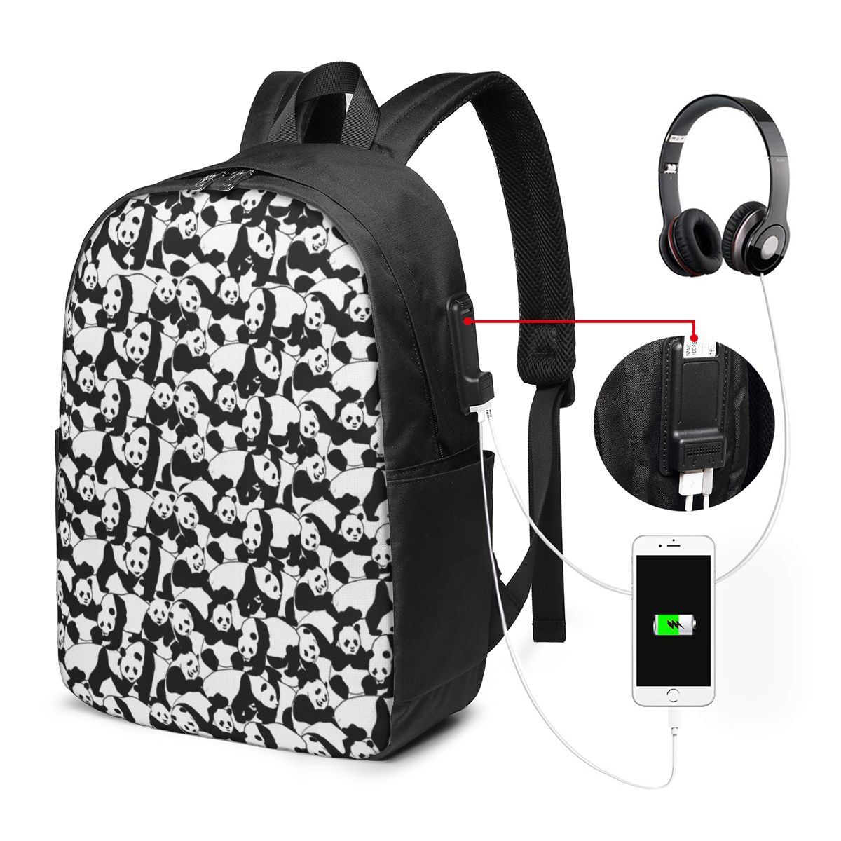 Zaino con motivo panda, borsa  - Laptops recensione e prezzo